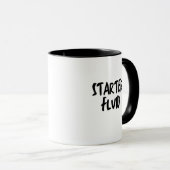 STARTER FLUID Fun Modern Trendy Typography Quote Mok (Voorkant rechts)