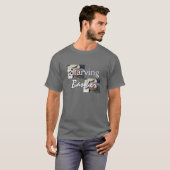 Startersbank in donkergrijs t-shirt (Voorkant volledig)