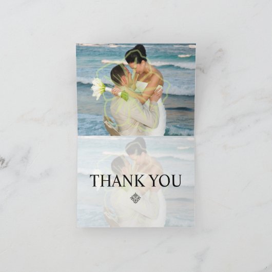 Startfoto's/Opmerkingskaarten Bedankkaart (Binnen)