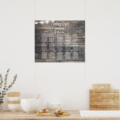 Startkaart voor bijtende hout- en strijklampen poster (Keuken)