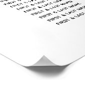 Startkaart voor het instappen van passerende passa poster (Hoek)