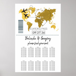 Startkaart voor het instappen van passerende passa poster
