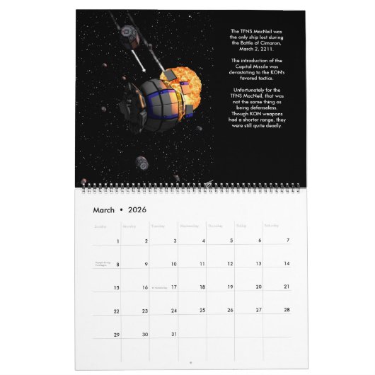 Startkalender: Terran Federation Navy, 2nd Ed Kalender (Mar 2026)
