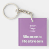 Startkamer voor vrouwen Hier Uw Logo Sleutelhanger (voorkant)