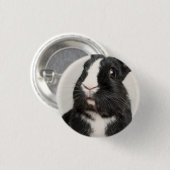 Startled Black and White Bunny Rabbit Ronde Button 3,2 Cm (Voorkant /achterkant)
