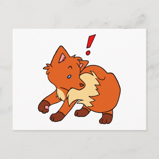 Startled Fox Briefkaart (Voorkant)