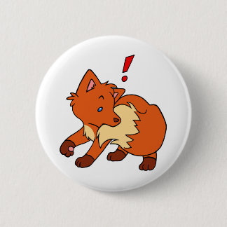 Startled Fox Ronde Button 5,7 Cm