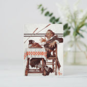 Startled Pilgrim. Briefkaarten voor humane Thanksg (Staand voorkant)