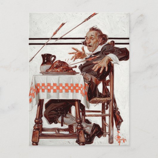 Startled Pilgrim. Briefkaarten voor humane Thanksg (Voorkant)