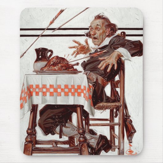 Startled Pilgrim.  kunstgeschenk Muismat (Voorkant)