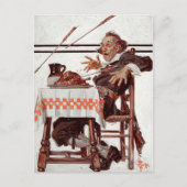 Startled Pilgrim.  kunstThanksgiving Briefkaart (Voorkant)