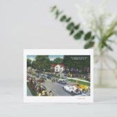 Startlijn bij de Grand Prix Auto Race Briefkaart (Staand voorkant)