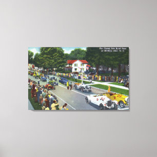 Startlijn bij de Grand Prix Auto Race Canvas Afdruk