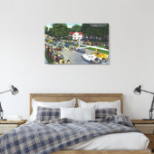 Startlijn bij de Grand Prix Auto Race Canvas Afdruk (Insitu (Slaapkamer))