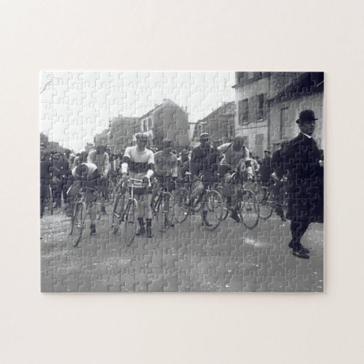 Startlijn Paris–Roubaix wielerwedstrijd1908 Legpuzzel (Horizontaal)