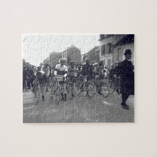 Startlijn Paris–Roubaix wielerwedstrijd 1908 Legpuzzel (Horizontaal)