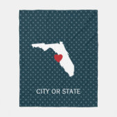 Startlijst van Florida - Aangepaste bruiloft-namen Fleece Deken (Voorkant)