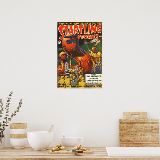  Startling Stories Pulp Science Fiction Poster (Keuken)