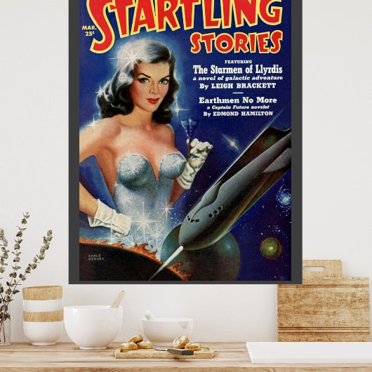  "Startling Stories"-pulpstrip Poster (Keuken)