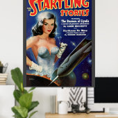 "Startling Stories"-pulpstrip Poster (Thuiskantoor)