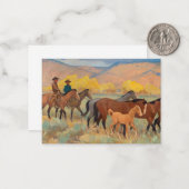 Startpagina, 1942 van Maynard Dixon Notitiekaartje (Voorkant / Achterkant in situ)