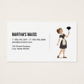 Startpagina Maid Cleaning Service Visitekaartje (Voorkant)