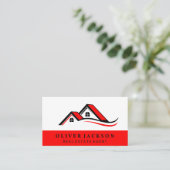 Startpagina onroerend goed pictogram |Dakbladen Visitekaartje (Staand voorkant)