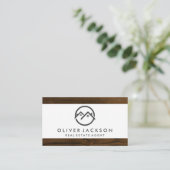 Startpagina onroerend goed pictogram | houtafwerki visitekaartje (Staand voorkant)