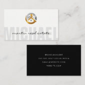 Startpagina voor onroerend goed | Metaal Logo Visitekaartje (Voorkant / Achterkant)