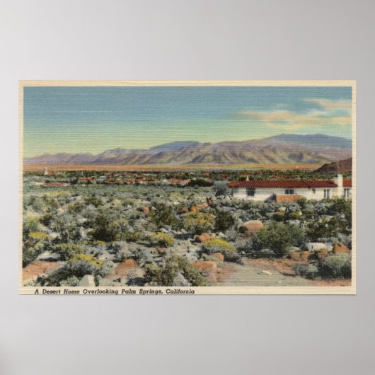 Startpagina Woestijn over de stad Poster (Voorkant)