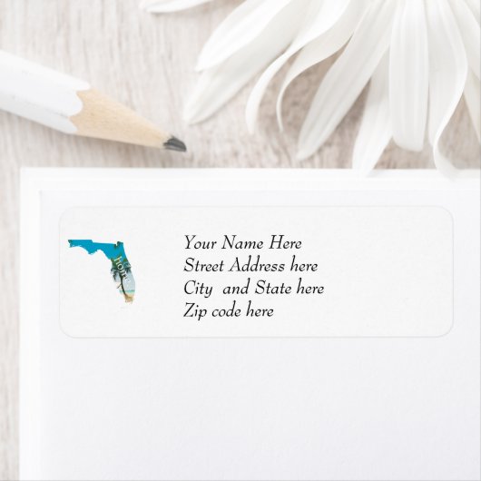 Startpalmboom van het moerasgebied FLORIDA (Startp Etiket (Insitu)