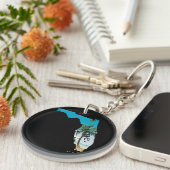 Startpalmboom van het moerasgebied FLORIDA (Startp Sleutelhanger (Voorkant Rechts)