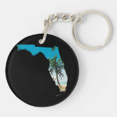Startpalmboom van het moerasgebied FLORIDA (Startp Sleutelhanger (Achterkant)