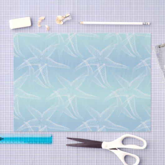 Startpapier van Aqua Blue Beach Tissuepapier (Craft)