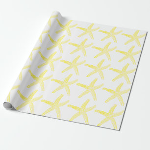 Startplaat strand kust Gouden Gele Koel Cadeaupapier