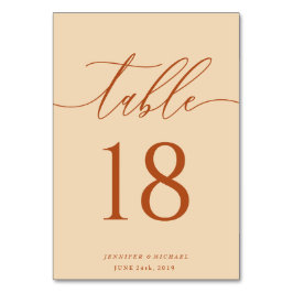 Startplan voor de bruiloft van terracotta kaart