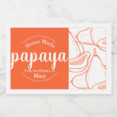  startpunt Papaya Voedselcontainer Etiket (Enkel label)