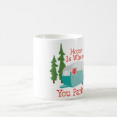 Startpunt van de aanhanger, thuis is waar je het p koffiemok (Center)