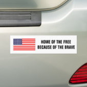 Startpunt van vrij vanwege dappere bumpersticker (Op auto)