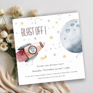 Startpunt voor externe ruimte elke zondag uitnodig bedankkaart