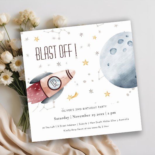 Startpunt voor externe ruimte elke zondag uitnodig bedankkaart