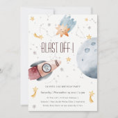 Startpunt voor externe ruimte elke zondag uitnodig bedankkaart (Voorkant)