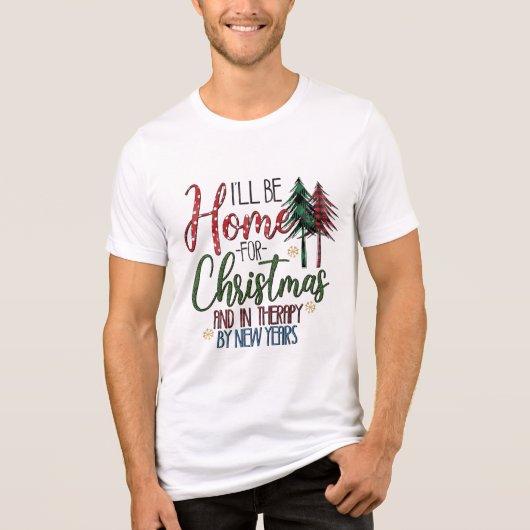 startpunt voor Kerstmis Nieuwjaar Tri-Blend Shirt (Voorkant)