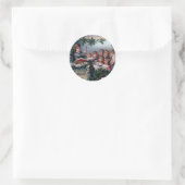 startpunt voor kerstmis ronde sticker (Tas)
