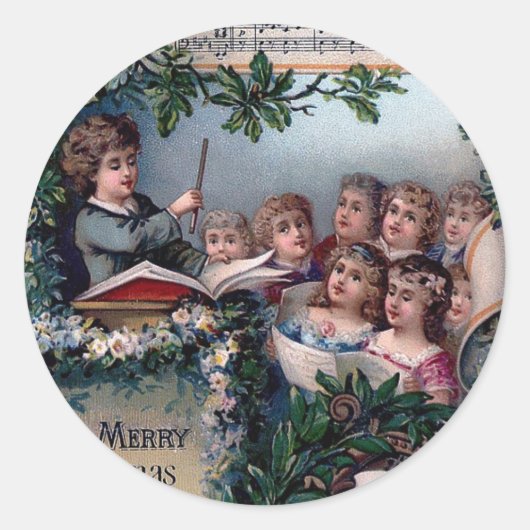 startpunt voor kerstmis ronde sticker (Voorkant)
