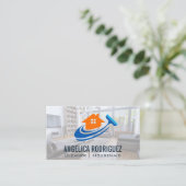 Startreinigingspictogram | Leefruimte Visitekaartje (Staand voorkant)