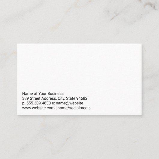 Startreinigingspictogram | Leefruimte Visitekaartje (Achterkant)