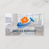 Startreinigingspictogram | Leefruimte Visitekaartje (Voorkant)