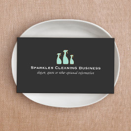 Startreinigingsservice voor spuitfles visitekaartje