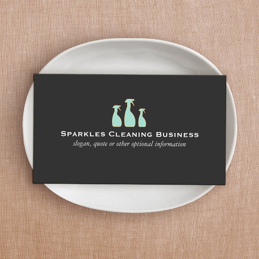 Startreinigingsservice voor spuitfles visitekaartje